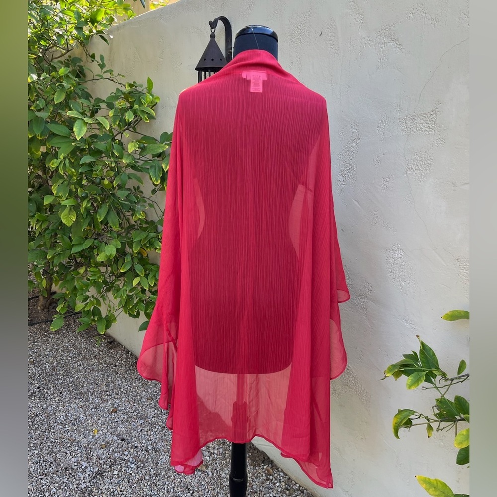 NWOT Bleu Rod Beattie straight hem long sarong with ruffle sides - size S - Picture 4 of 5